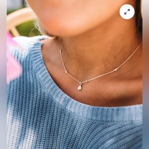 Kendra Scott Nola gold iridescent drusy necklace